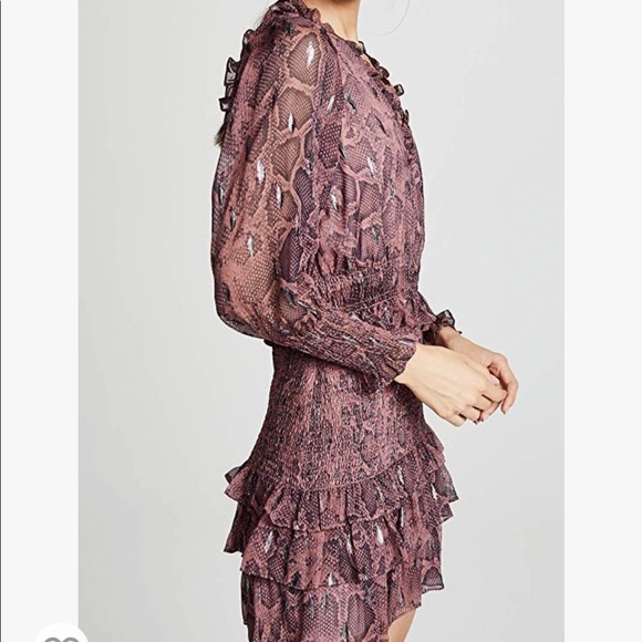 Rebecca Taylor snake print smoked clip dress - Picture 7 of 12